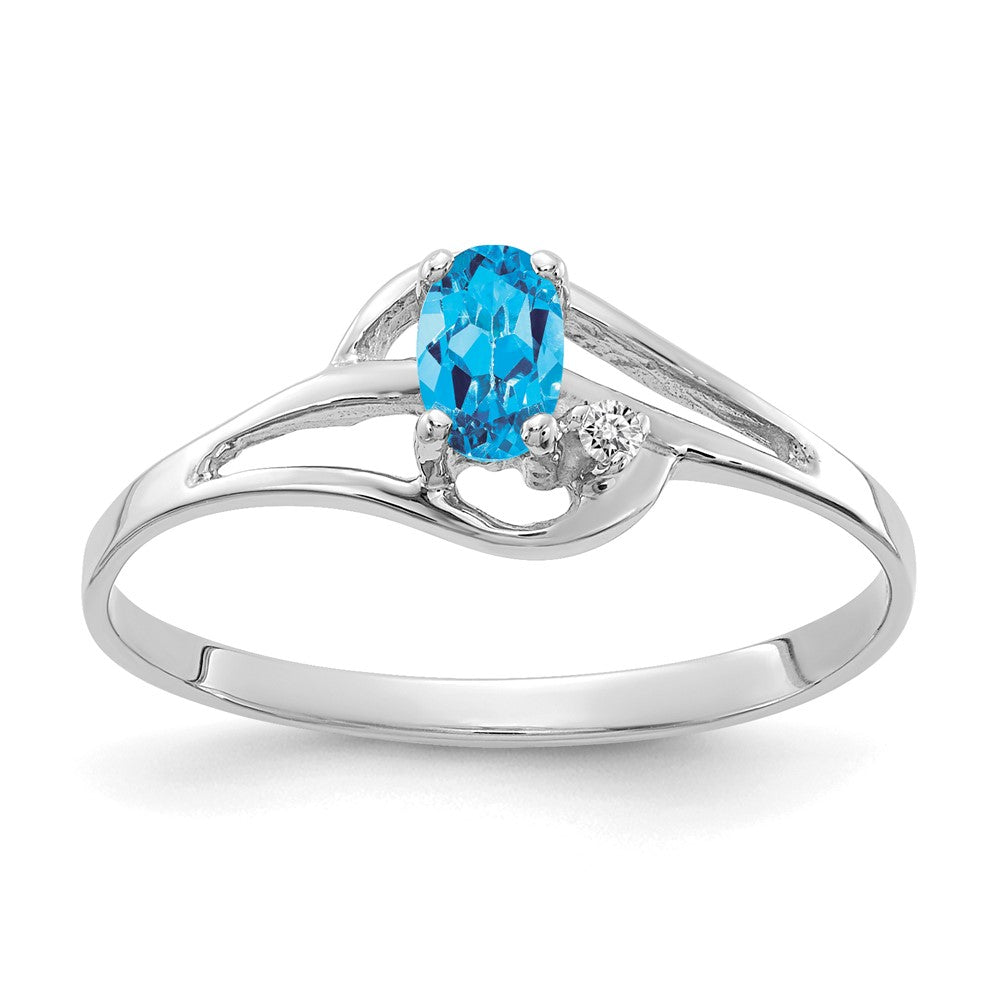 Casted;Polished;14K White gold;Blue topaz;Avail. in 10k yellow gold;Avail. in 18k yellow gold;Avail. in platinum;Avail. in 18k white gold;AA quality;Oval
