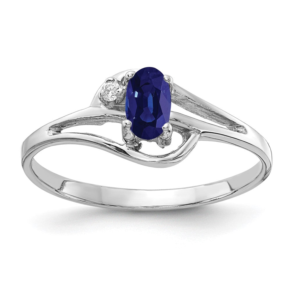 Casted;Polished;14K White gold;Sapphire;Avail. in 10k yellow gold;Avail. in 18k yellow gold;Avail. in platinum;Avail. in 18k white gold;AA quality;Oval
