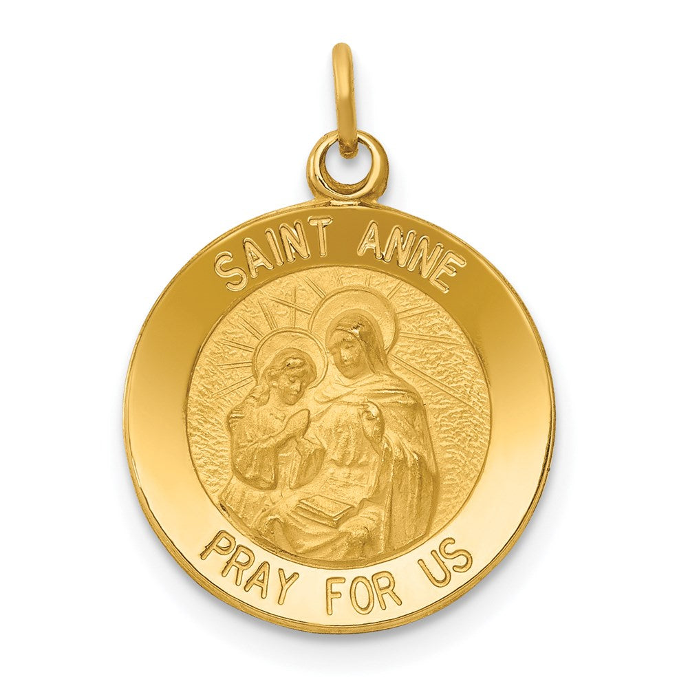 Solid;Polished;Satin;Die struck;14k Yellow gold;Engravable;Polished back