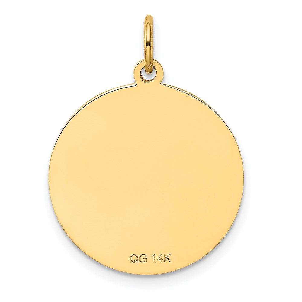 14k YORKSHIRE TERRIER 20mm Engravable Disc Dog Charm