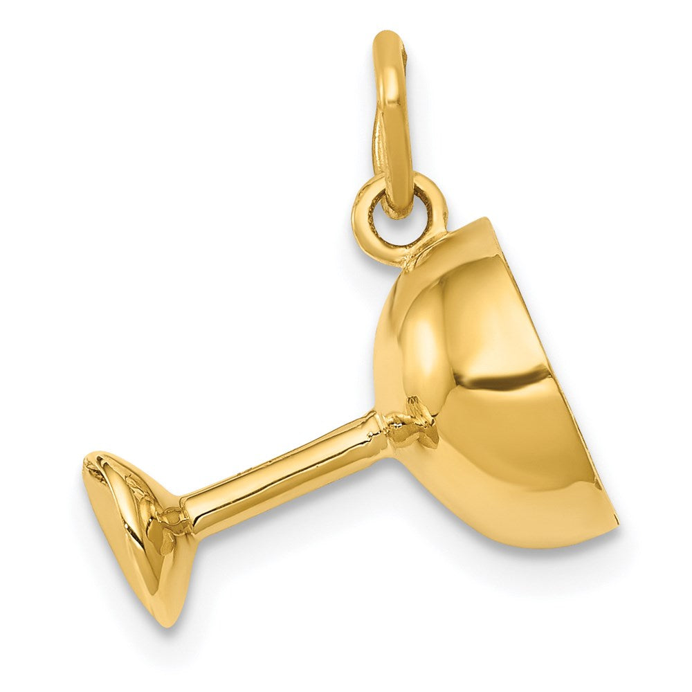 Polished;3-D;14k Yellow gold