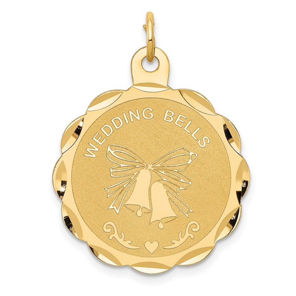 Polished;14k Yellow gold;Stamped;Flat back;Engravable;Faceted;Laser Etched