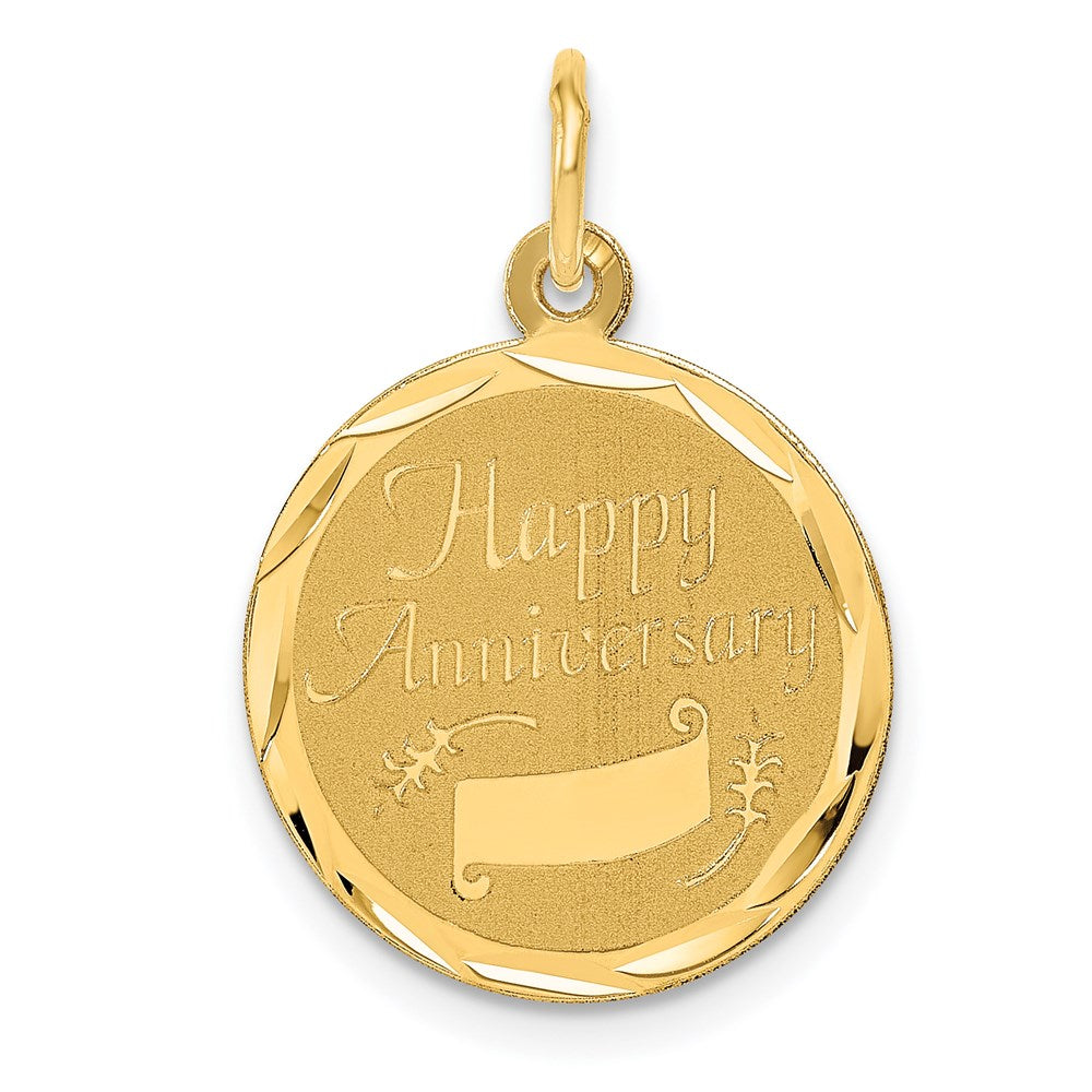 Polished;14k Yellow gold;Stamped;Flat back;Engravable;Laser Etched