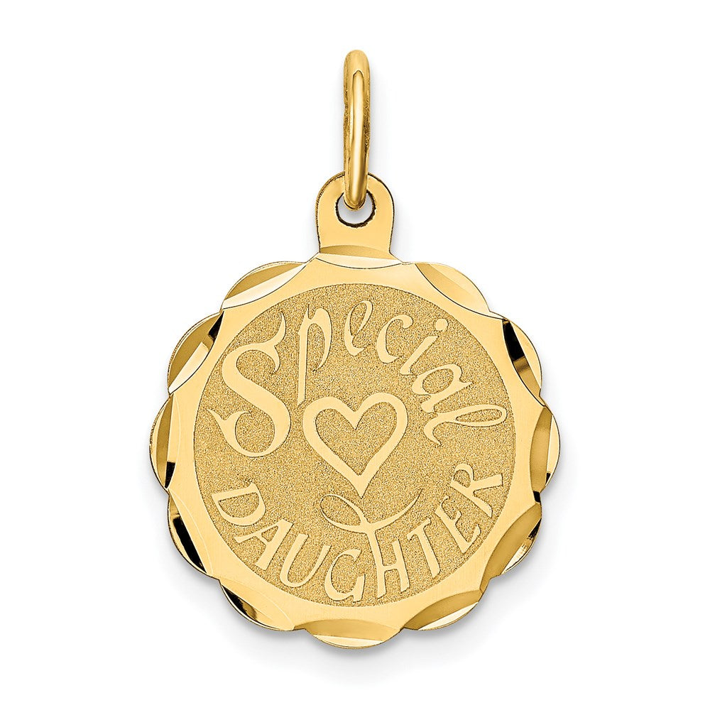 Solid;Polished;14k Yellow gold;Flat back;Engravable