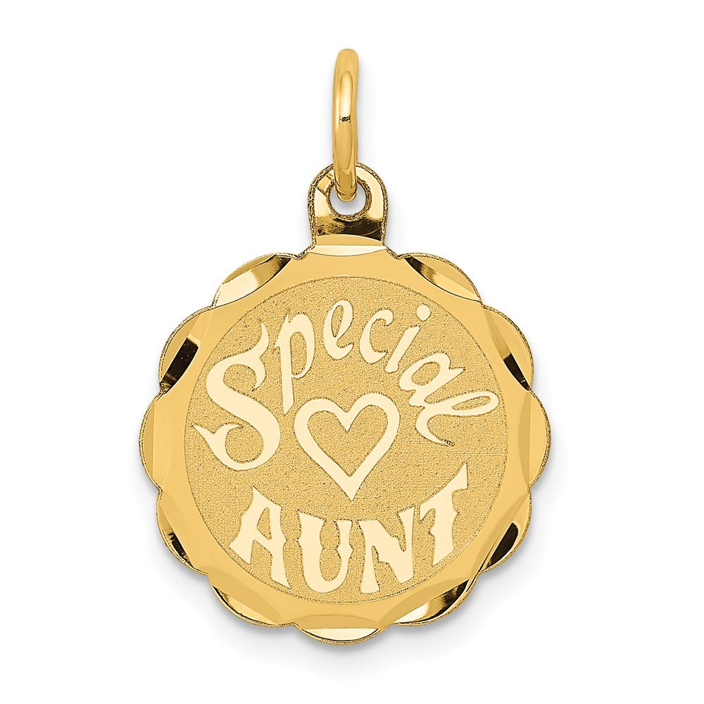 Solid;Polished;14k Yellow gold;Flat back;Engravable;Faceted;Laser Etched