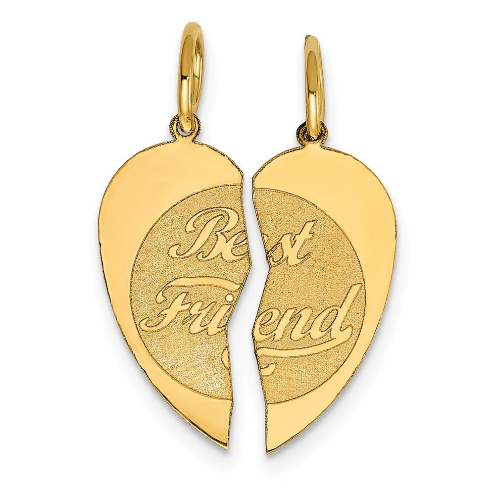 Solid;Polished;14k Yellow gold;Flat back;Engravable;2-piece break apart