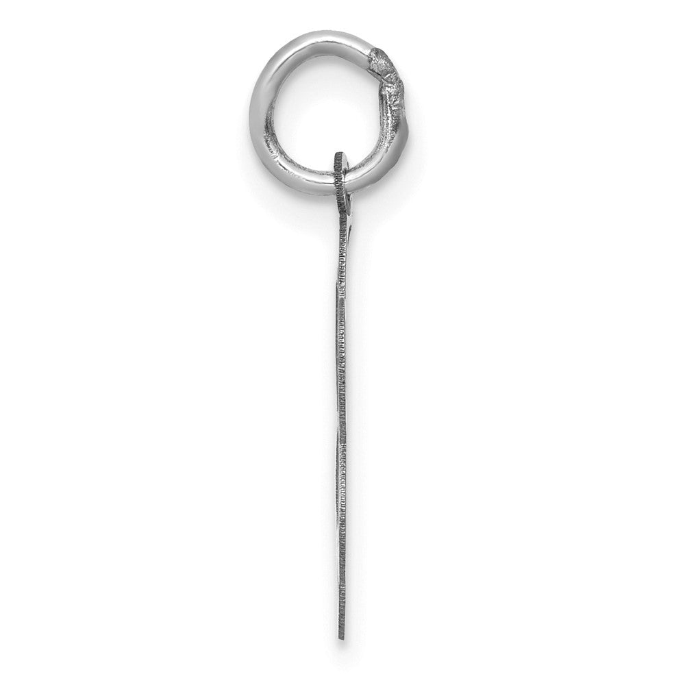 14k White Gold GRADUATION DAY Scalloped Edge Charm