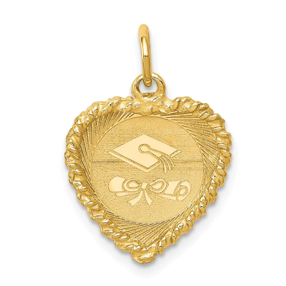 Solid;Polished;Die struck;14k Yellow gold;Engravable;Brocaded disc
