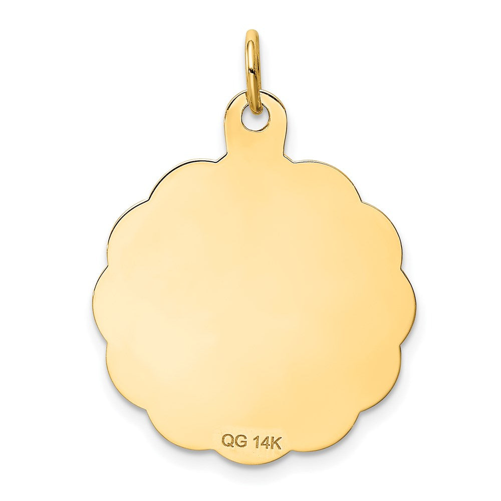 14k ON GRADUATION DAY with Diploma Engravable Disc Charm