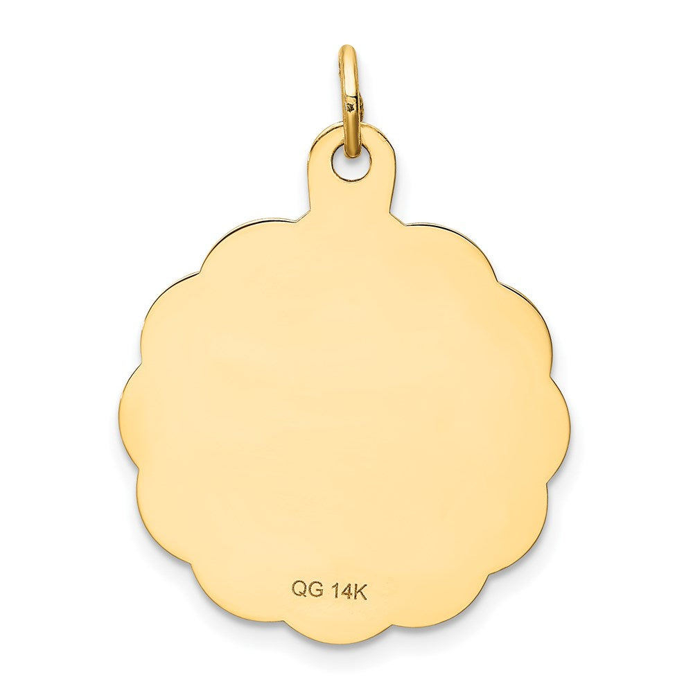 14k GRADUATION DAY with Diploma Engravable Disc Charm