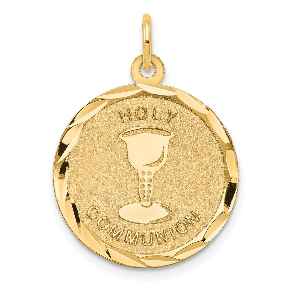 Polished;14k Yellow gold;Engravable;Polished back;Faceted;Laser Etched