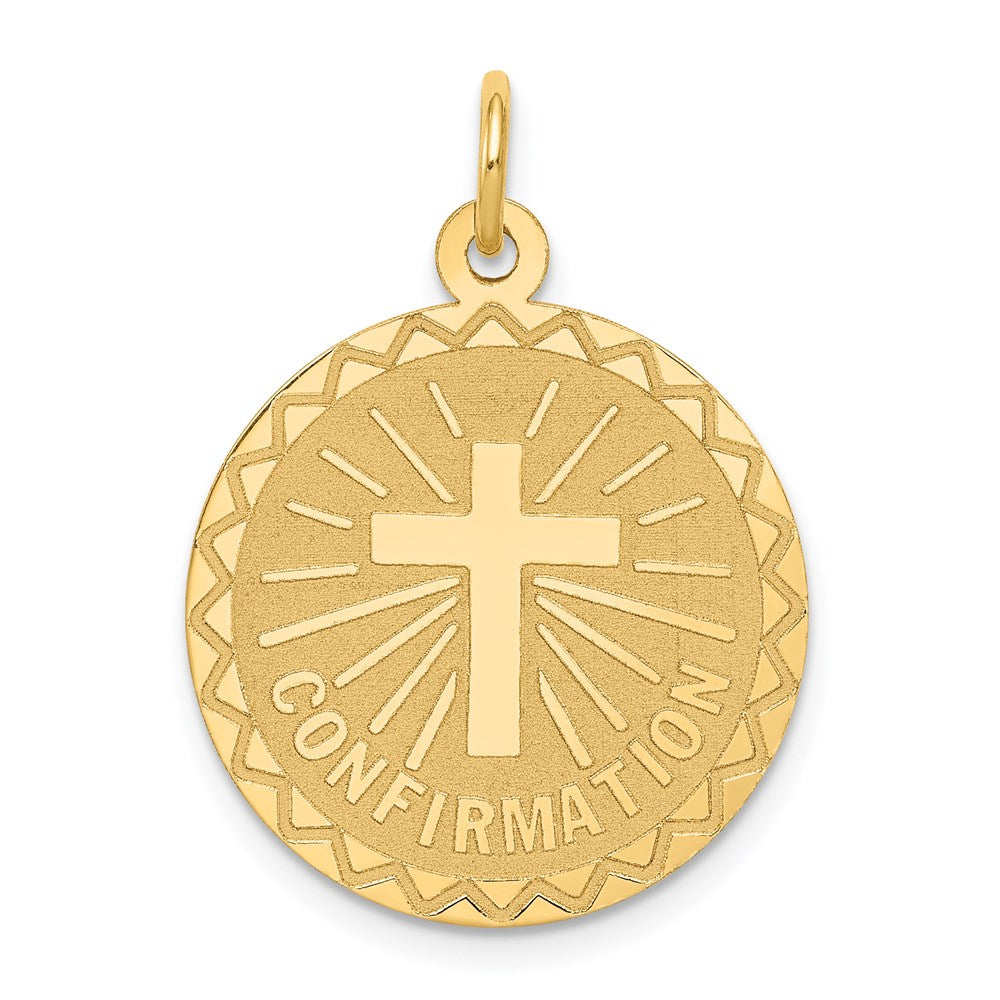 Solid;Polished;Die struck;14k Yellow gold;Engravable;Polished back;Laser Etched