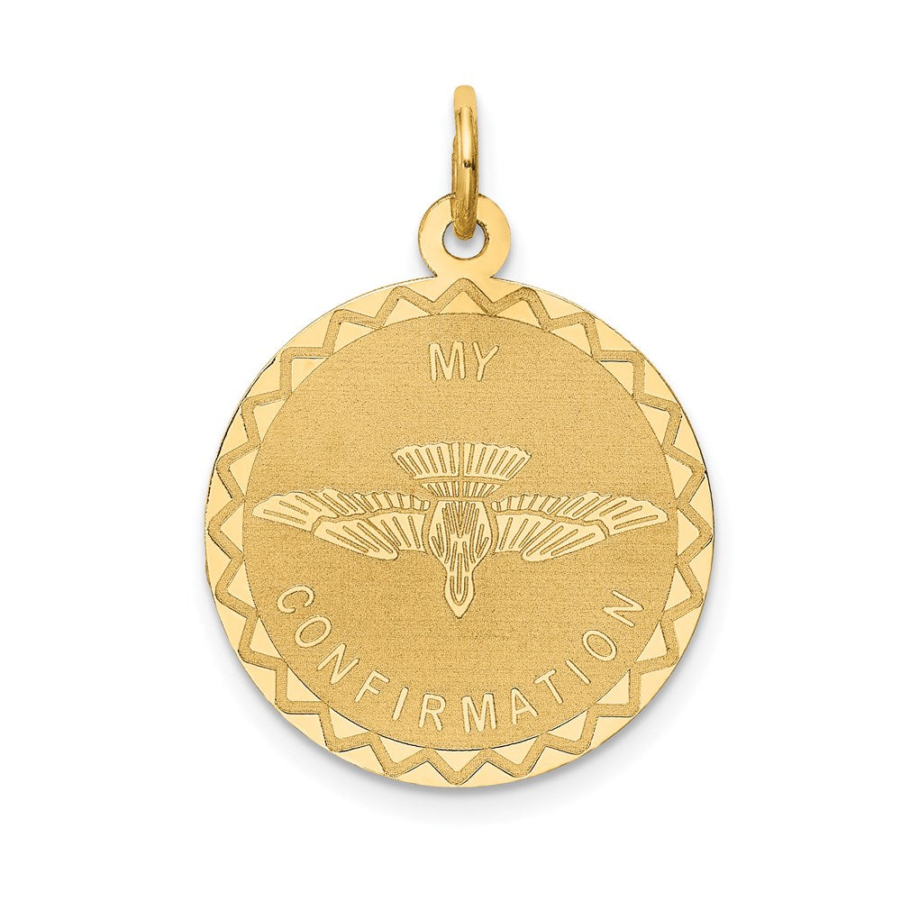 Solid;Polished;Die struck;14k Yellow gold;Engravable;Laser Etched