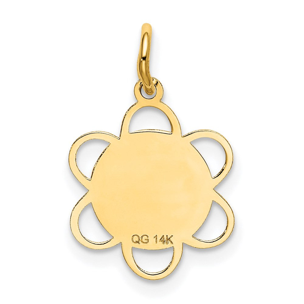 14k SWEET 16 Engravable Disc Charm