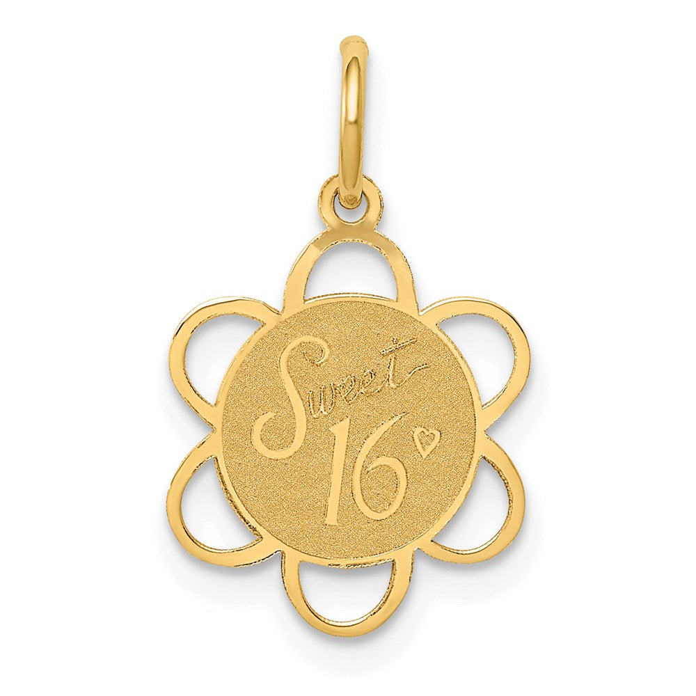Solid;Polished;14k Yellow gold;Flat back;Engravable;Faceted;Laser Etched