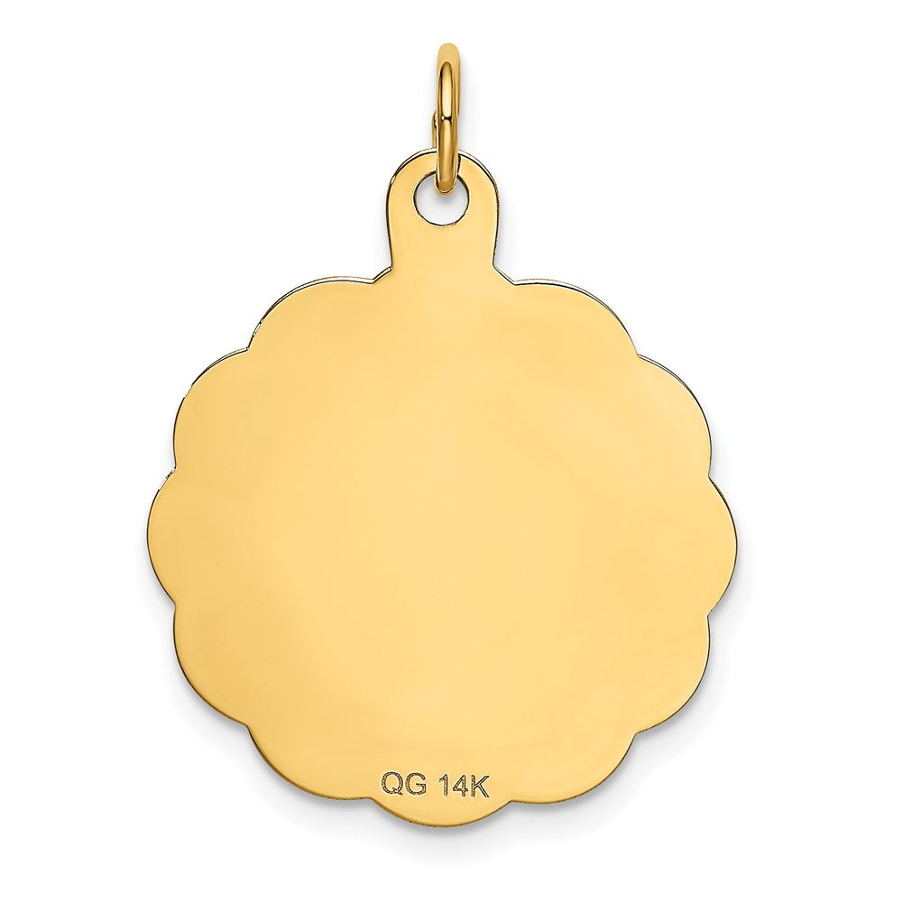 14K HAPPY BIRTHDAY 22mm Engravable Disc Charm