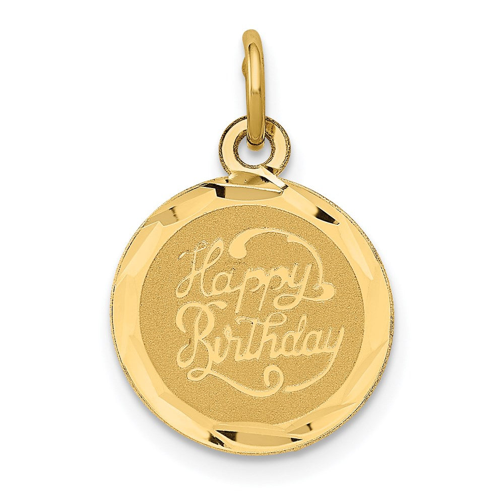 Solid;Polished;14k Yellow gold;Stamped;Flat back;Engravable;Faceted;Laser Etched