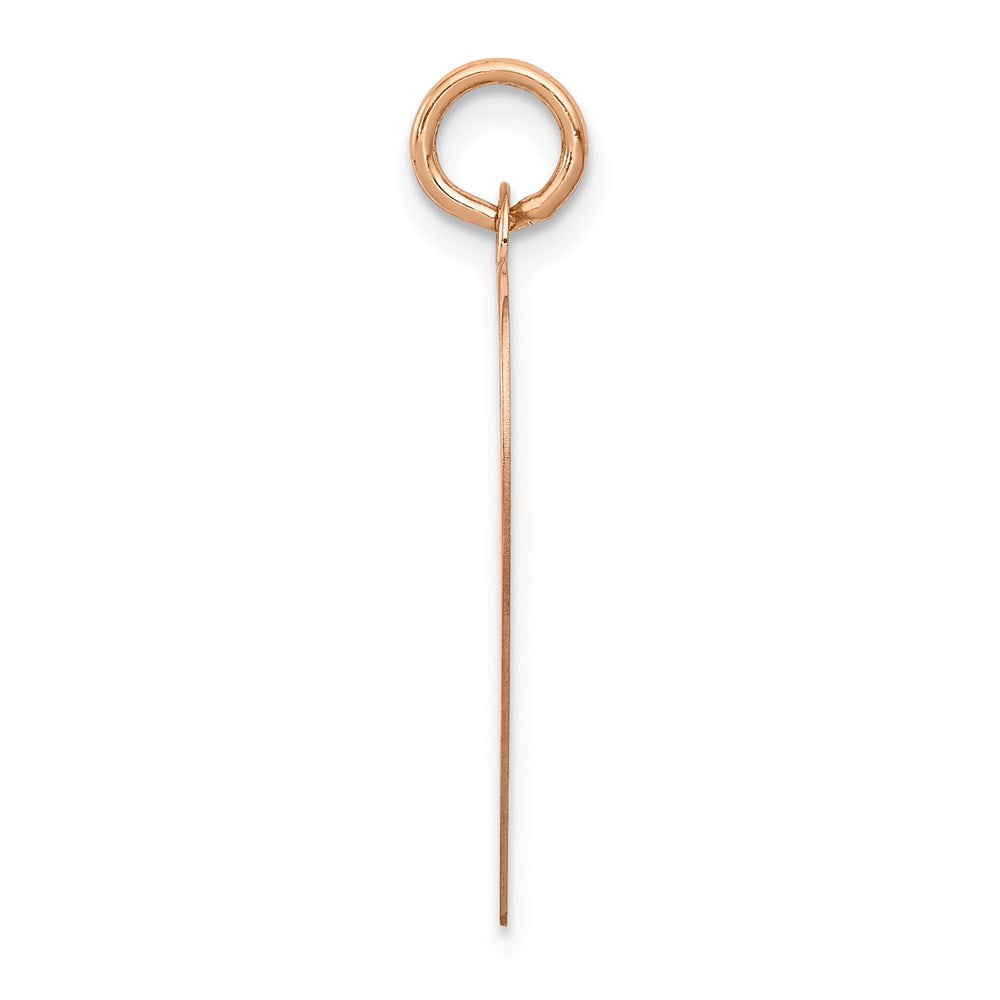 14K Rose Gold Polished Engravable 19mm Heart Disc Pendant