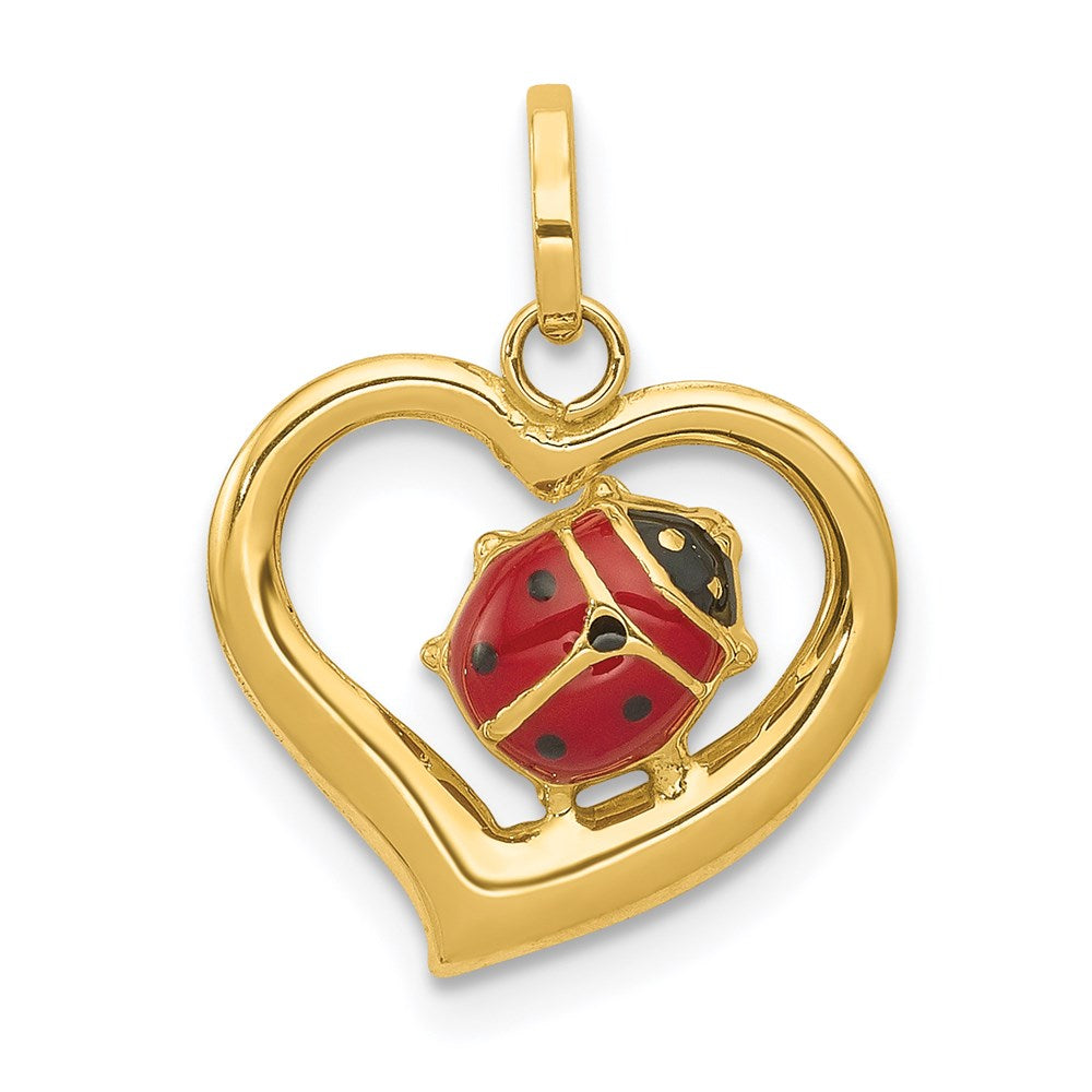 Casted;Polished;14k Yellow gold;Open back;Enamel