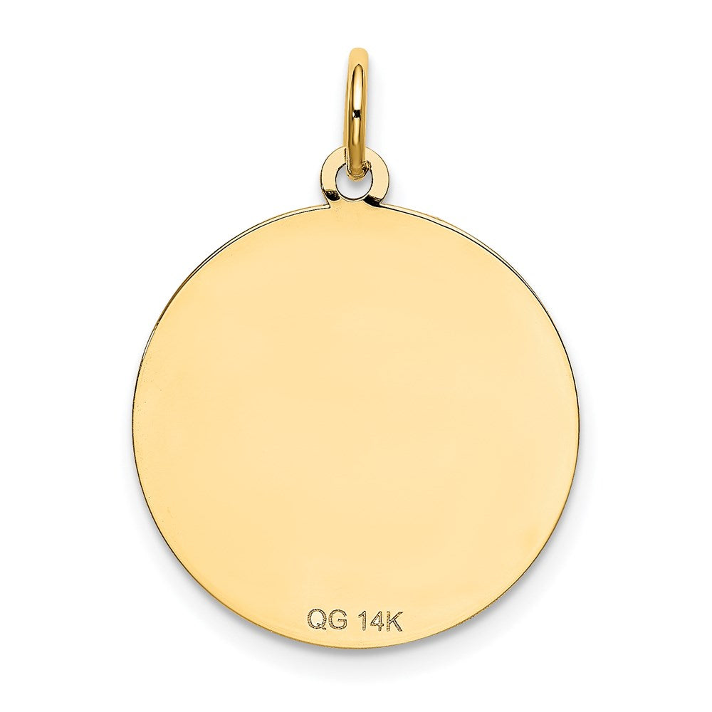14k SHIH TZU 20mm Engravable Disc Dog Charm