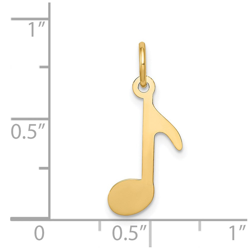 14k Polished Musical Note Charm