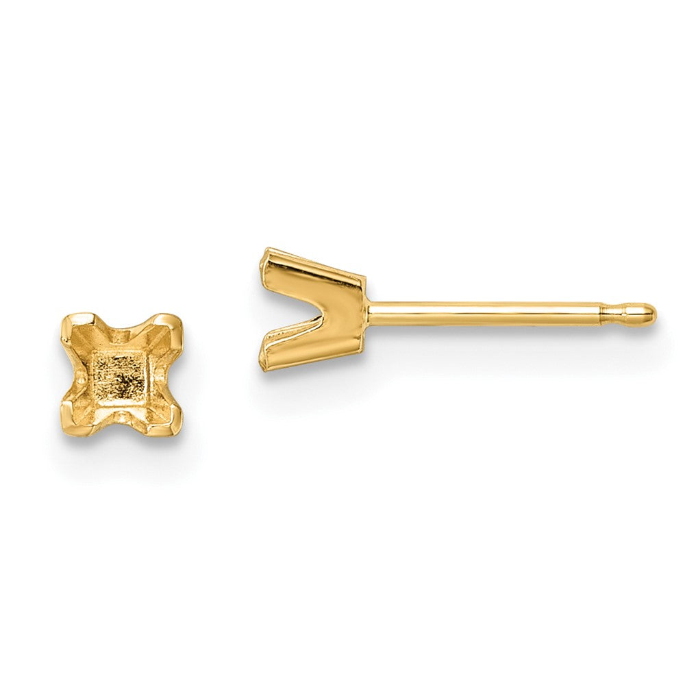 14k Yellow gold;Post