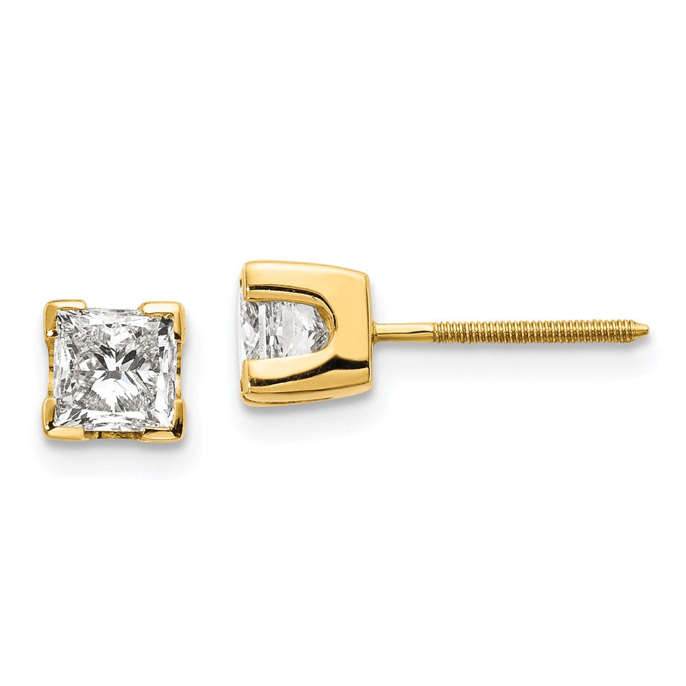 14k Yellow gold;Post;Screw back