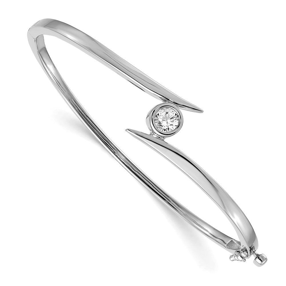 Solid;Casted;Polished;14K White gold;Hinged;Avail. in 10k yellow gold;Avail. in 18k yellow gold;Avail. in 14k yellow gold;Avail. in platinum;Safety clasp;No safety bar;Avail. in 10k white gold;Avail. in 18k white gold