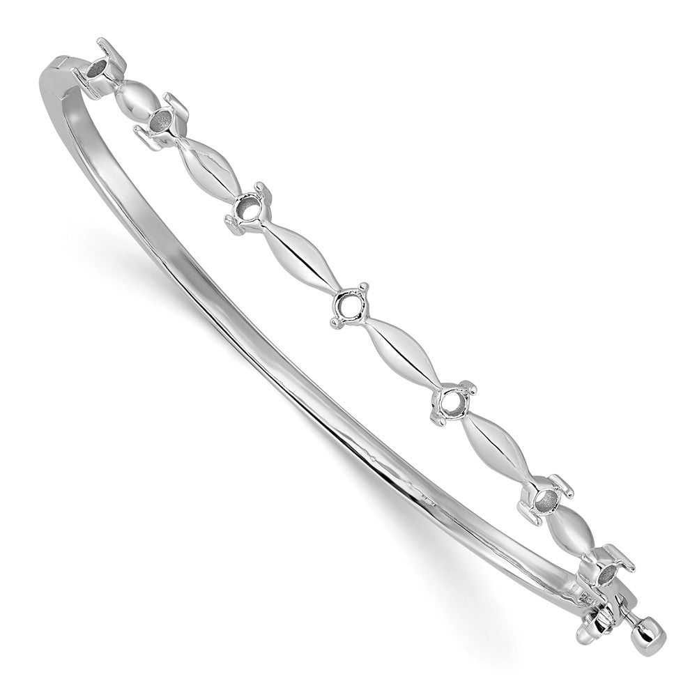 Solid;Casted;Polished;14K White gold;Open back;Hinged;Avail. in 10k yellow gold;Avail. in 18k yellow gold;Avail. in 14k yellow gold;Avail. in platinum;Safety clasp;No safety bar;Avail. in 10k white gold;Avail. in 18k white gold