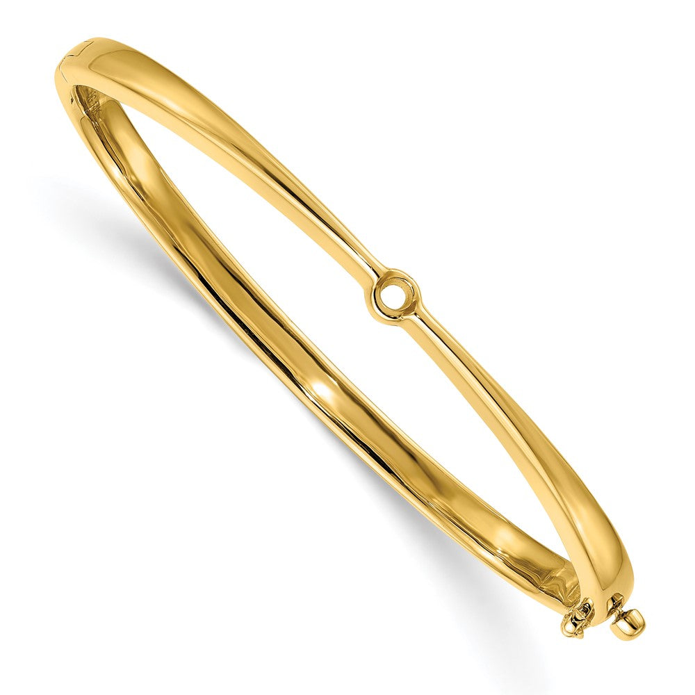Solid;Casted;Polished;14k Yellow gold;Hinged;Avail. in 10k yellow gold;Avail. in 18k yellow gold;Avail. in 14k white gold;Avail. in platinum;Safety clasp;No safety bar;Avail. in 10k white gold;Avail. in 18k white gold