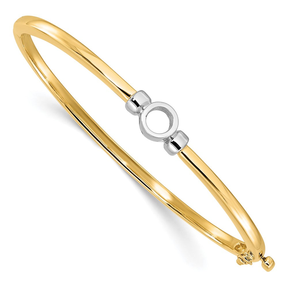 Solid;Casted;Polished;14K Two-tone;Hinged;Avail. in 10k yellow gold;Avail. in 18k yellow gold;Avail. in 14k white gold;Avail. in 14k yellow gold;Avail. in platinum;Safety clasp;No safety bar;Avail. in 10k white gold;Avail. in 18k white gold