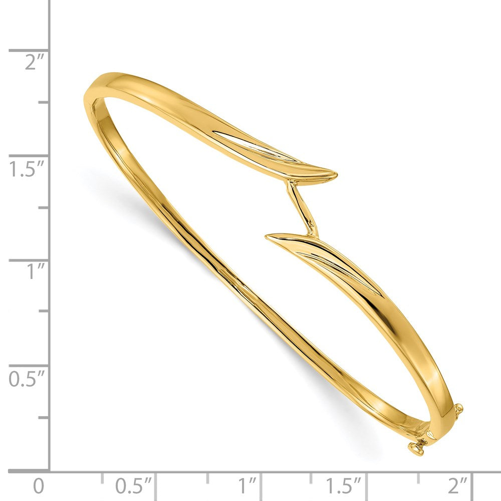 14k Hinged Oval Bangle Bracelet Mounting