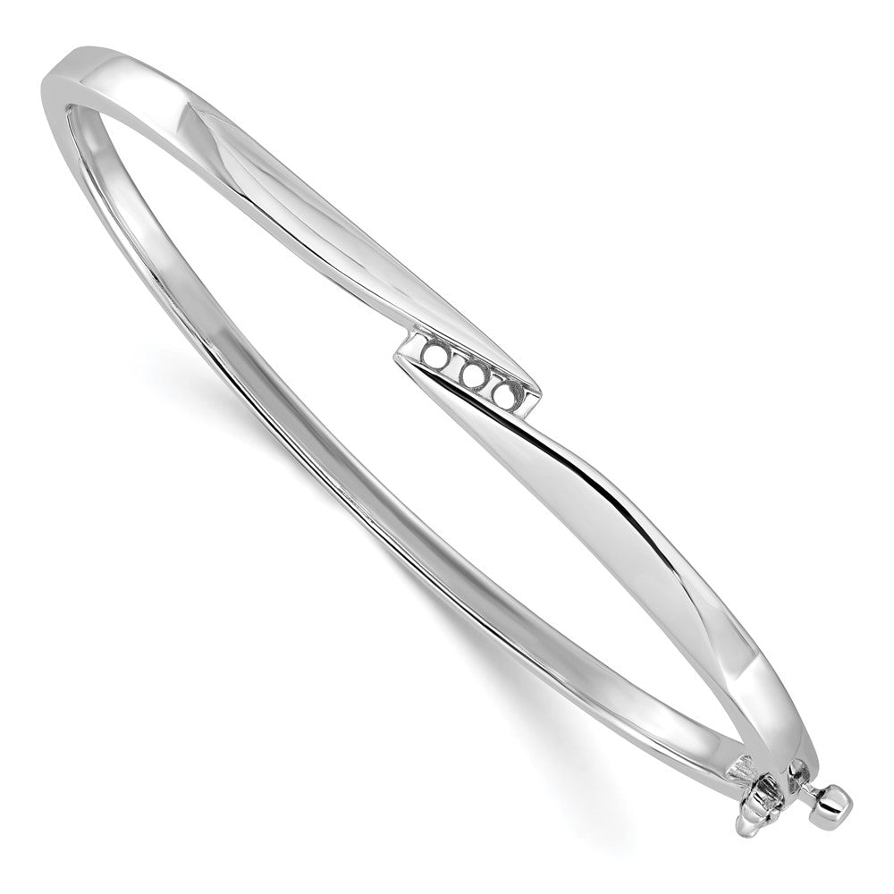 Solid;Casted;14K White gold;Hinged;Avail. in 10k yellow gold;Avail. in 18k yellow gold;Avail. in platinum;Special lengths avail.;Safety clasp;No safety bar;Avail. in 10k white gold;Avail. in 18k white gold
