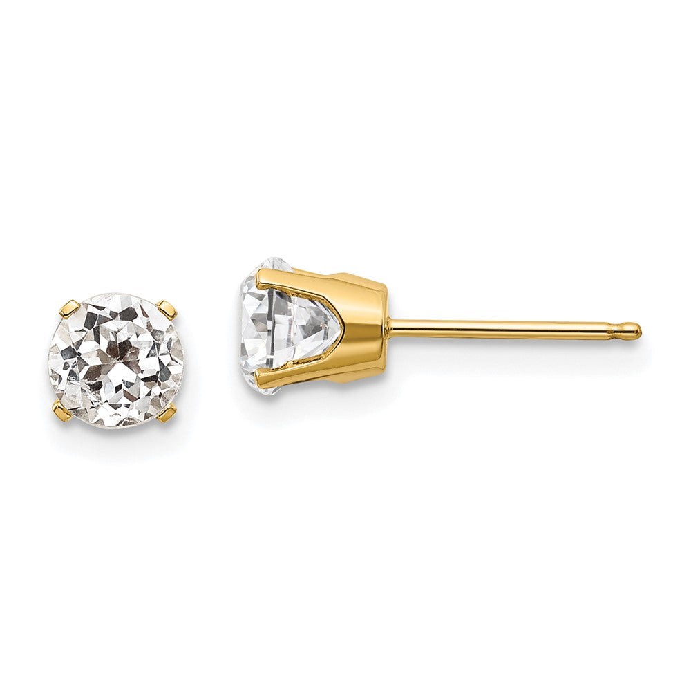14k Yellow gold;Post