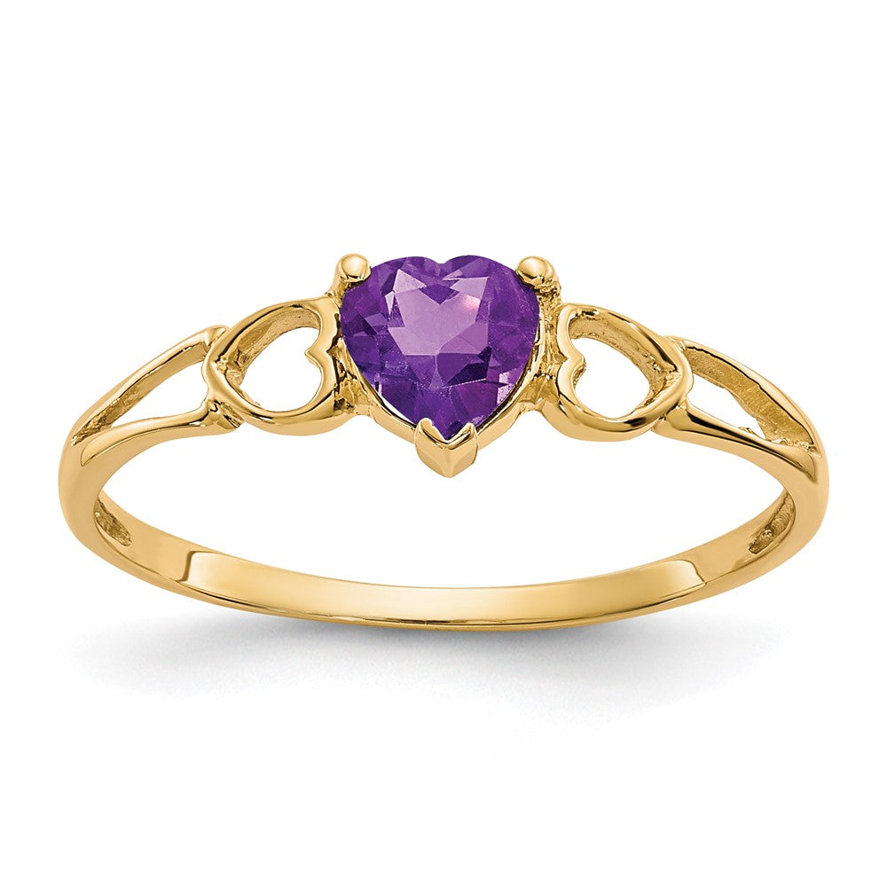 Polished;14k Yellow gold;Genuine;Amethyst