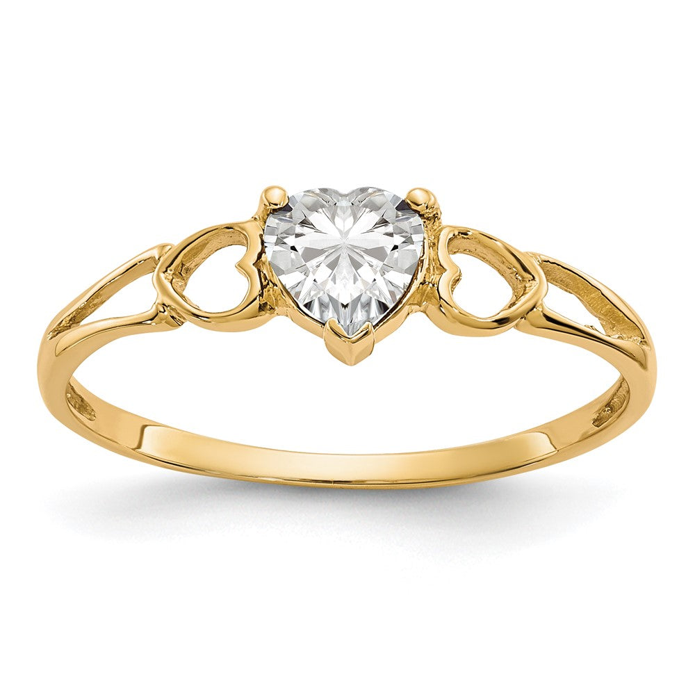 Polished;14k Yellow gold;Genuine;White topaz