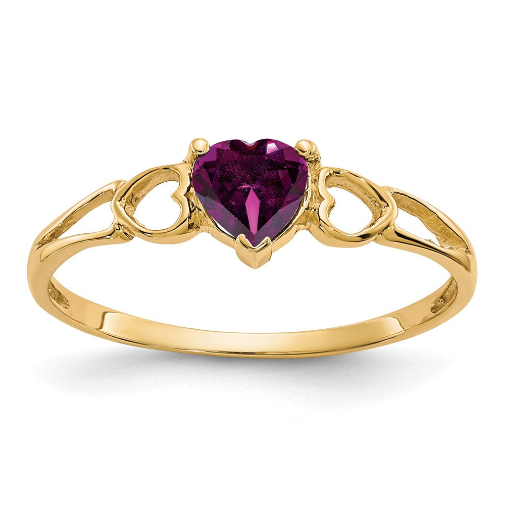 Polished;14k Yellow gold;Genuine;Rhodolite garnet
