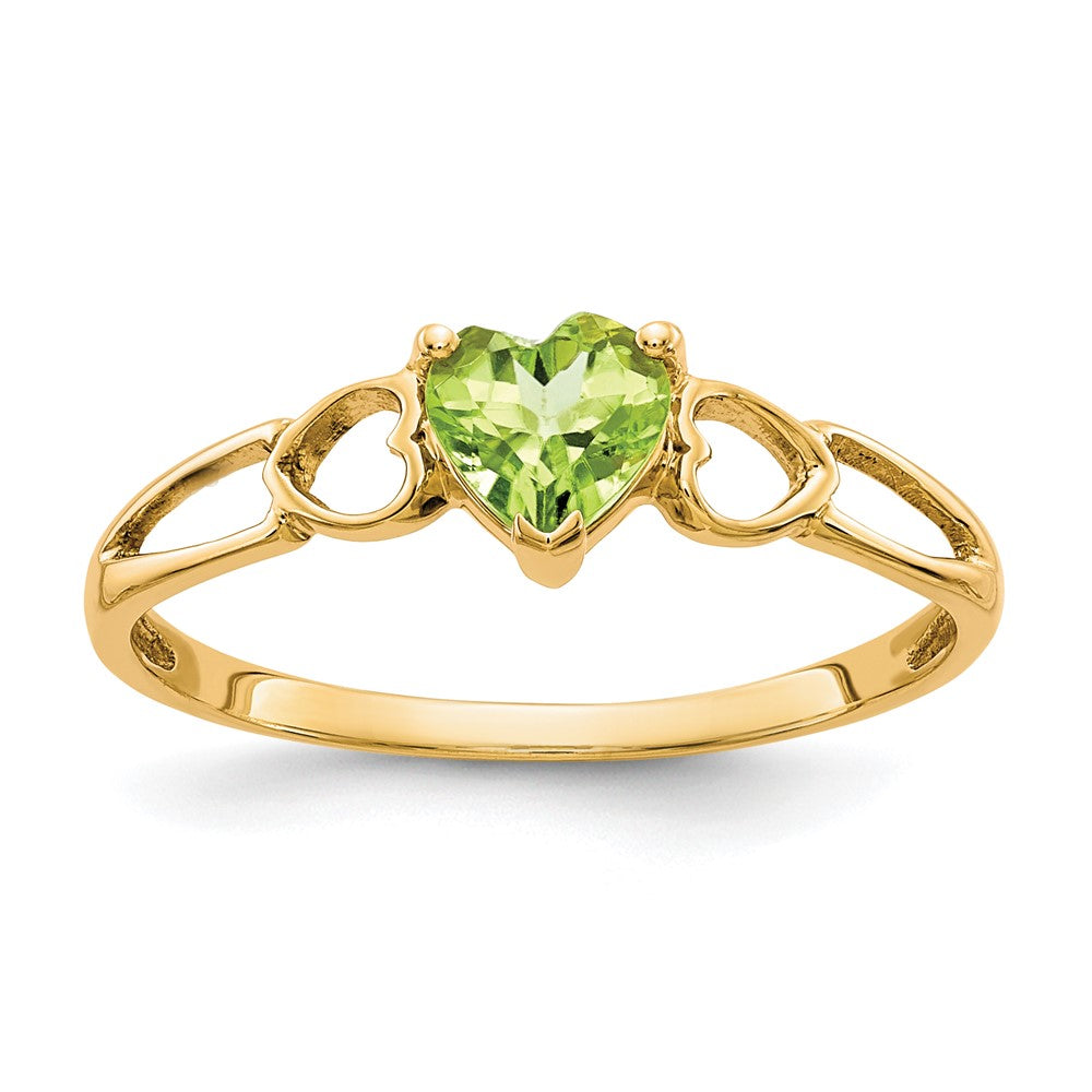 Polished;14k Yellow gold;Genuine;Peridot