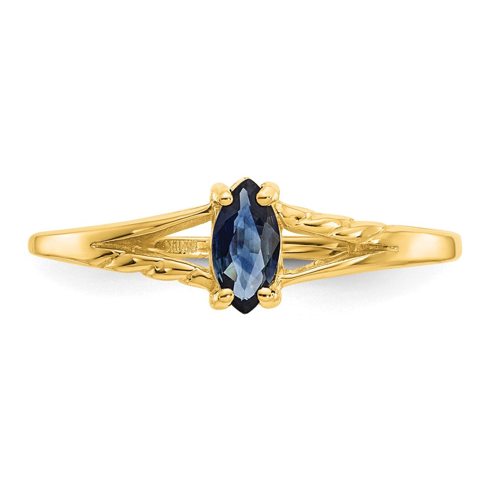 14k 6x3 Marquise Sapphire Birthstone Ring