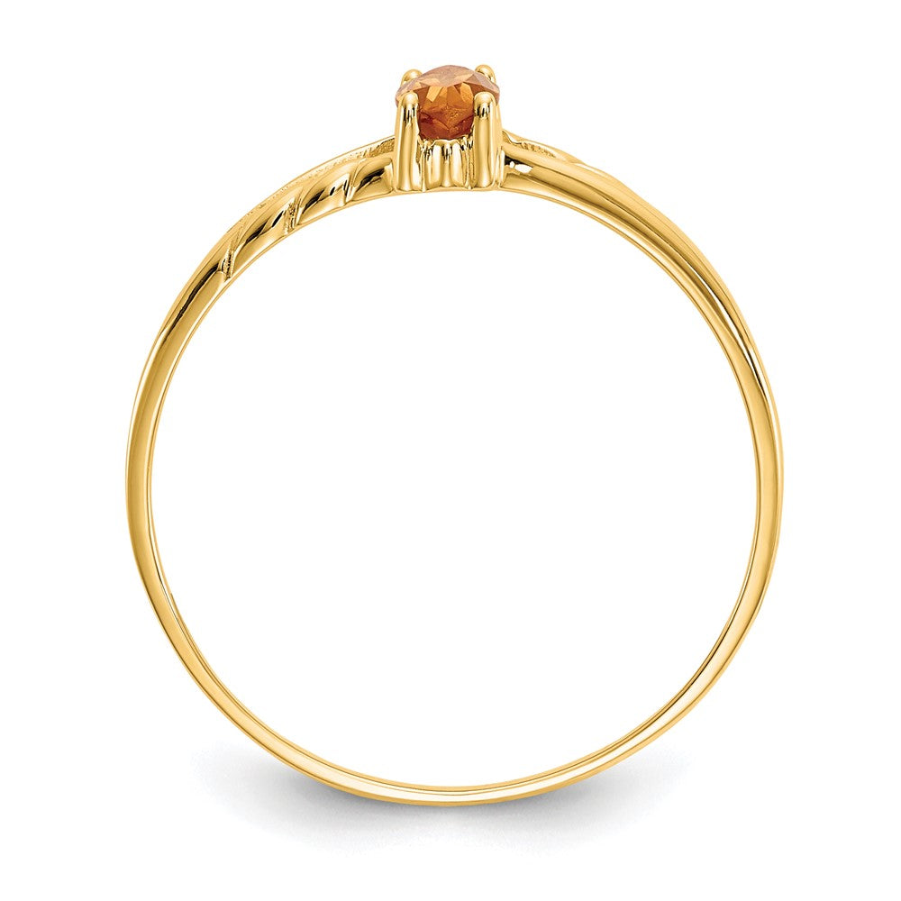 14k 6x3 Marquise Citrine Birthstone Ring