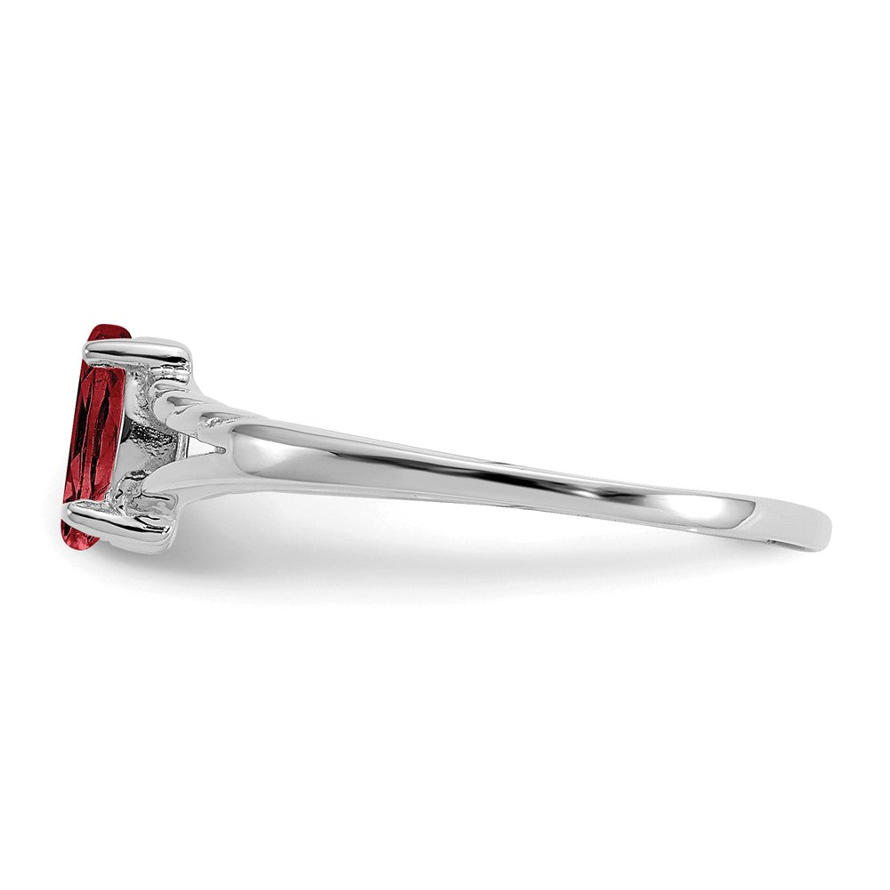 14k White Gold 6x3 Marquise Garnet Birthstone Ring