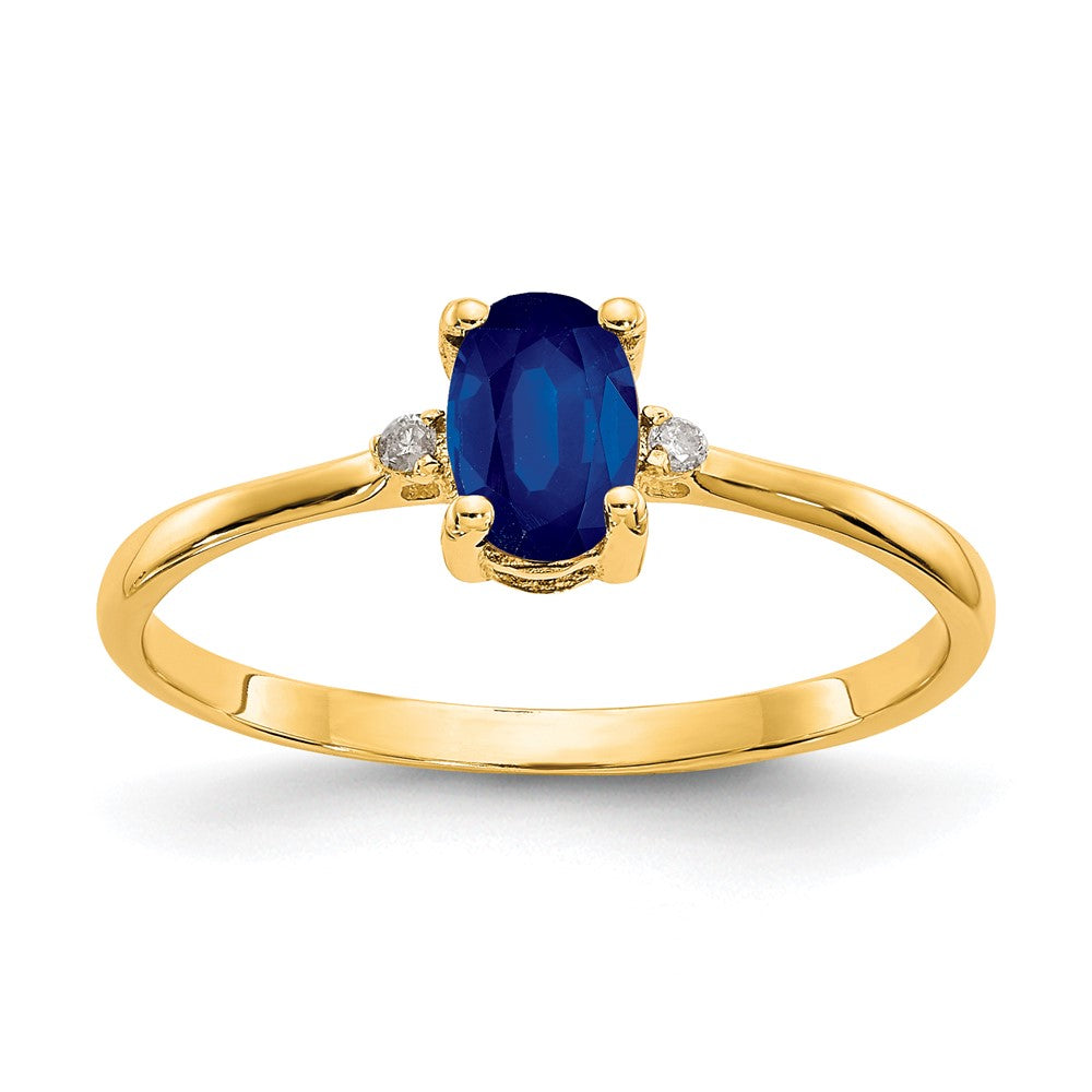 Polished;14K White gold;Genuine;Diamond;Sapphire