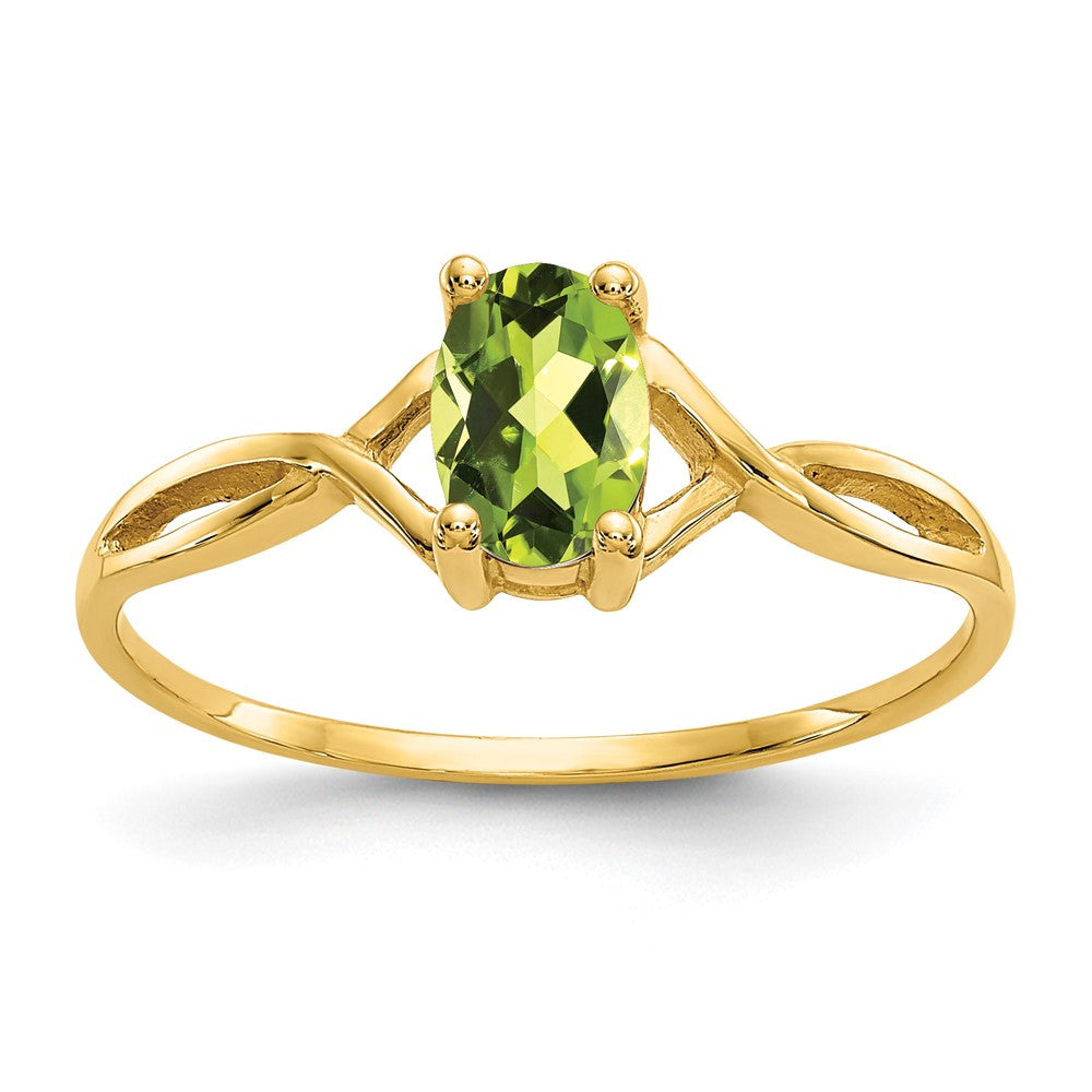 Polished;14k Yellow gold;Genuine;Peridot