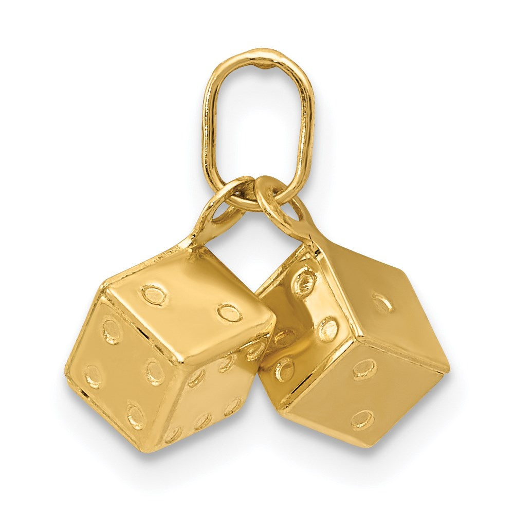 14k  3-D Dice Charm