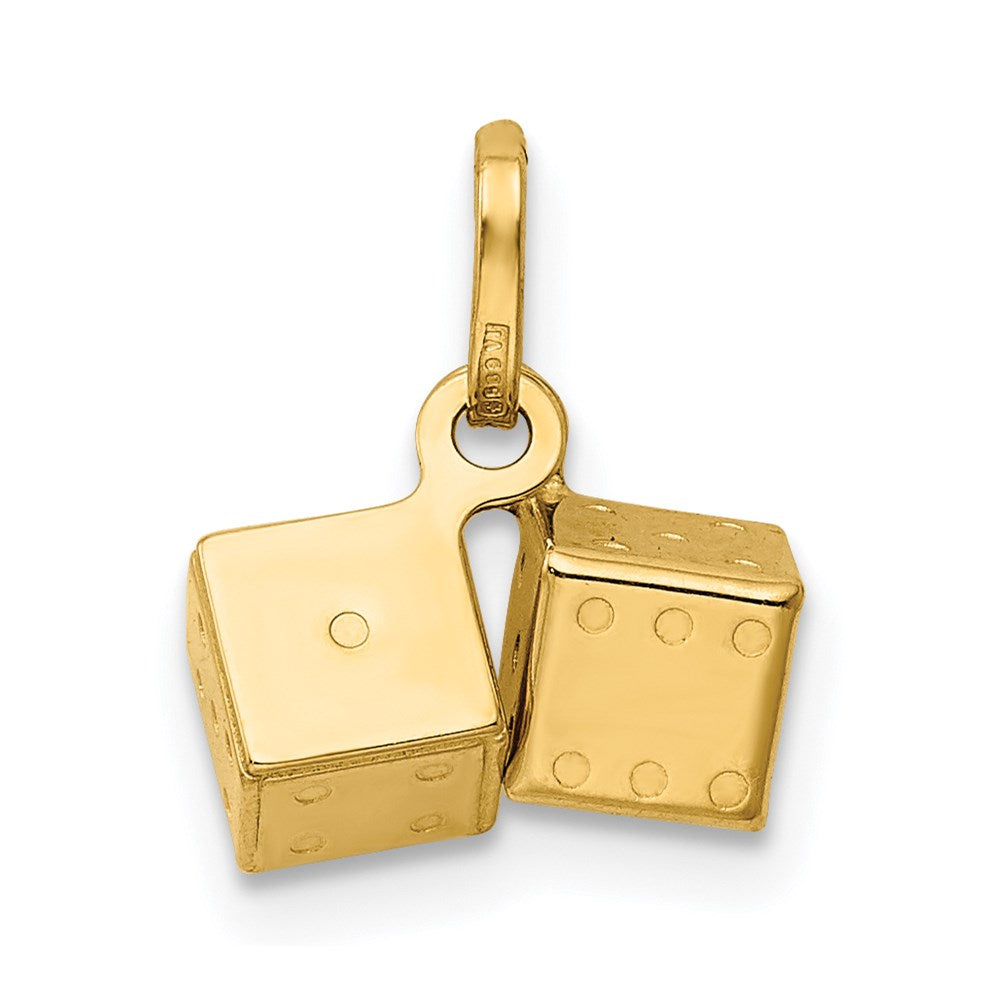 14k  3-D Dice Charm