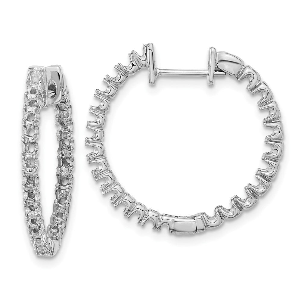 Polished;14K White gold;Hinged