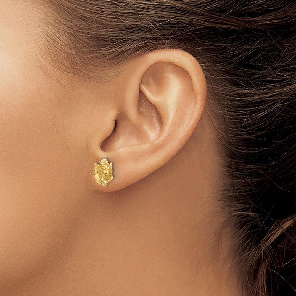 14k Fancy Diamond Flower Earring Mountings