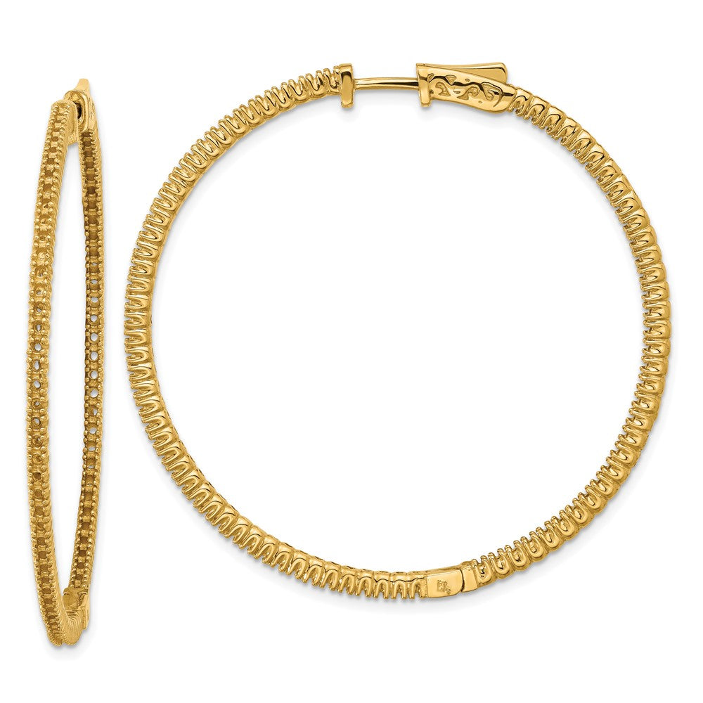 Polished;14k Yellow gold;Hinged;Safety clasp