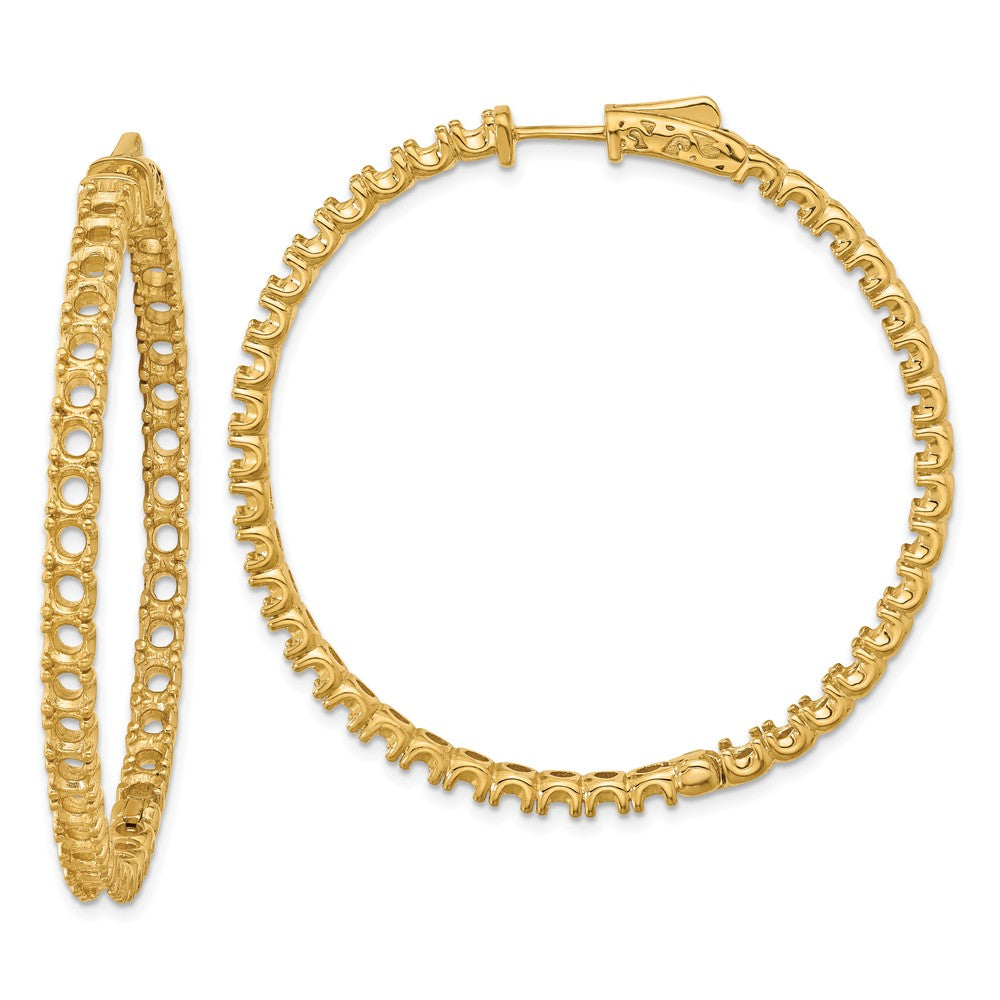 Polished;14k Yellow gold;Hinged;Safety clasp