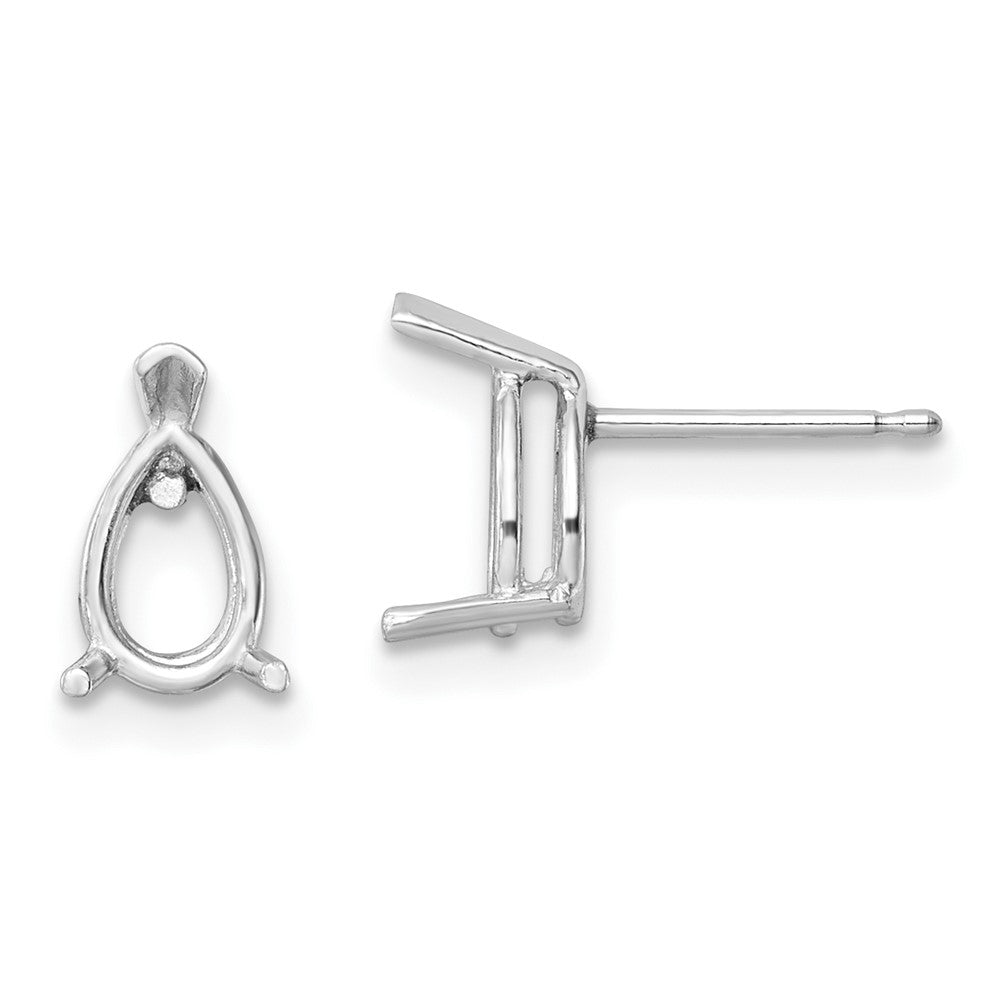 14K White gold;Post